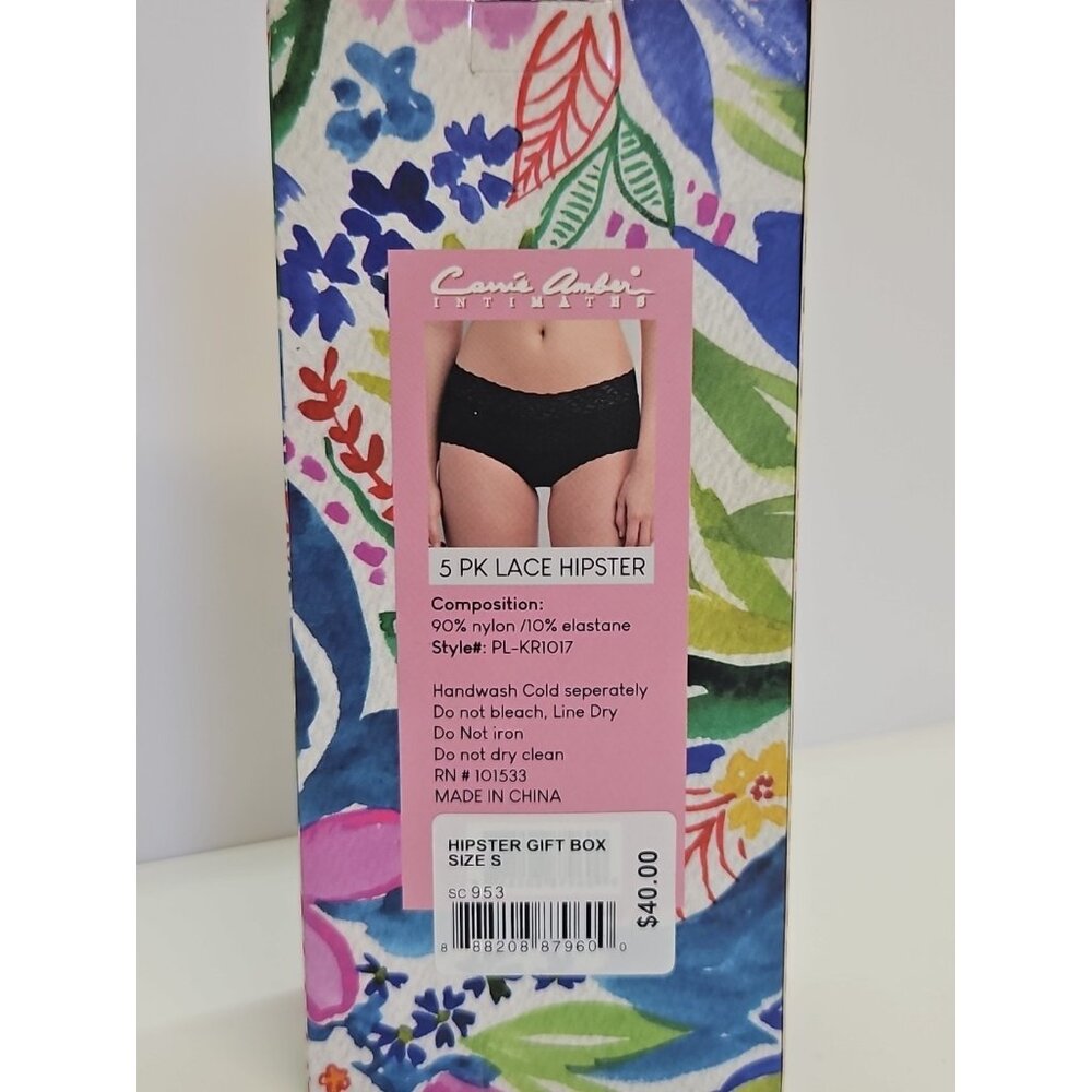 Carrie Amber Women Size S Intimates 5PK Lace Hipster Multicolor Gift Box Panties - Picture 4 of 6